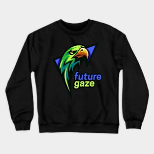 Green eagle future gaze illustration Crewneck Sweatshirt